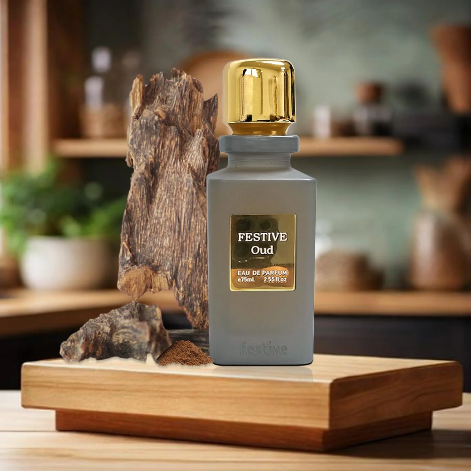 Festive Oud، ادو پرفیوم، عطر عود با کیفیت عالی، یونیسکس، برای آقایان و خانم ها، 75 میلی لیتر. ادو پرفیوم Festive Oud یک اثر هنری است، رایحه عود شیرین سفارشی آن با جعبه هدیه لوکس ارائه می شود.