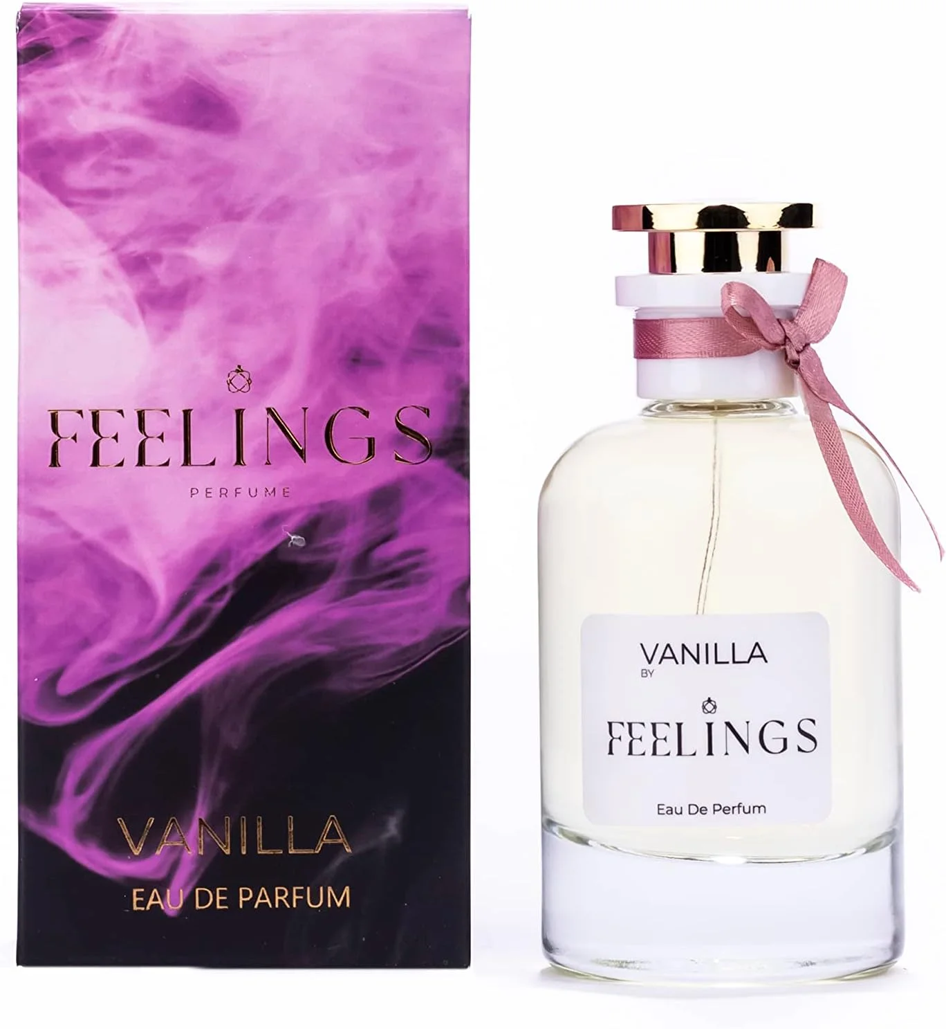عطر وانیل Feelings Perfumes - ادو پرفیوم پودری شیرین 100 میلی لیتر، رایحه لوکس و ماندگار در بطری شیک زنانه