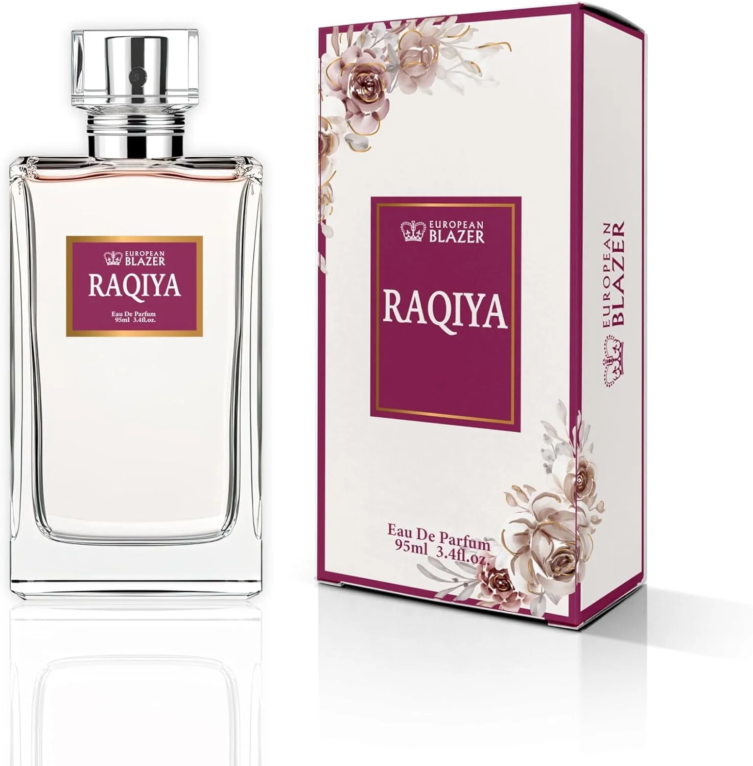 عطر زنانه اروپایی بلیزر مدل Raqiya، ادو پرفیوم - 95 میلی لیتر