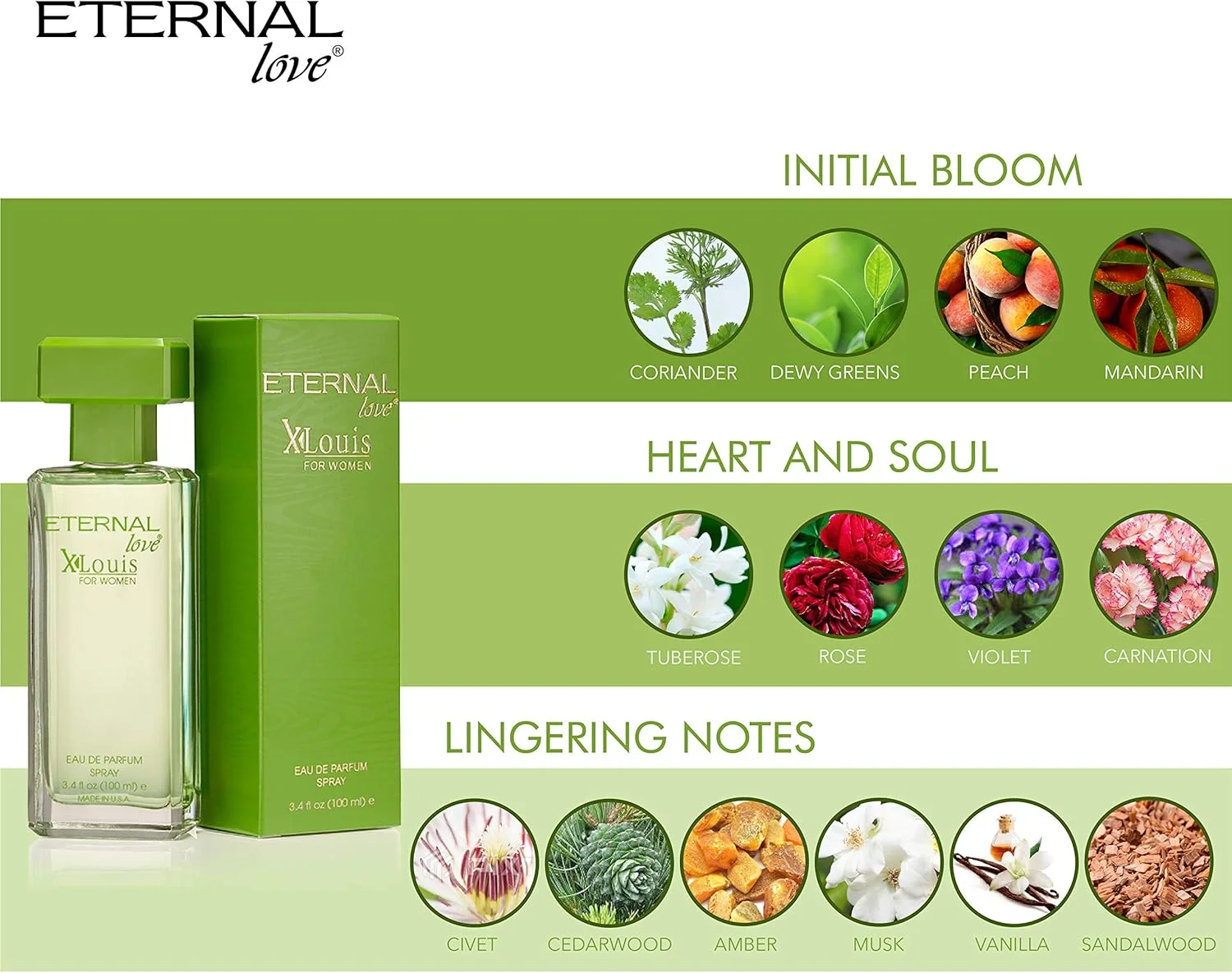 عطر زنانه اترنال لاو ایکس-لویی 100 میل | ادو پرفیوم | ساخت ایالات متحده آمریکا