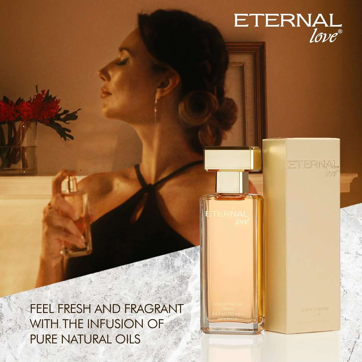 عطر زنانه Eternal Love حجم 100 میلی لیتر | ادو پرفیوم | ساخت ایالات متحده آمریکا عطر زنانه Eternal Love حجم 100 میلی لیتر | ادو پرفیوم | ساخت ایالات متحده آمریکا