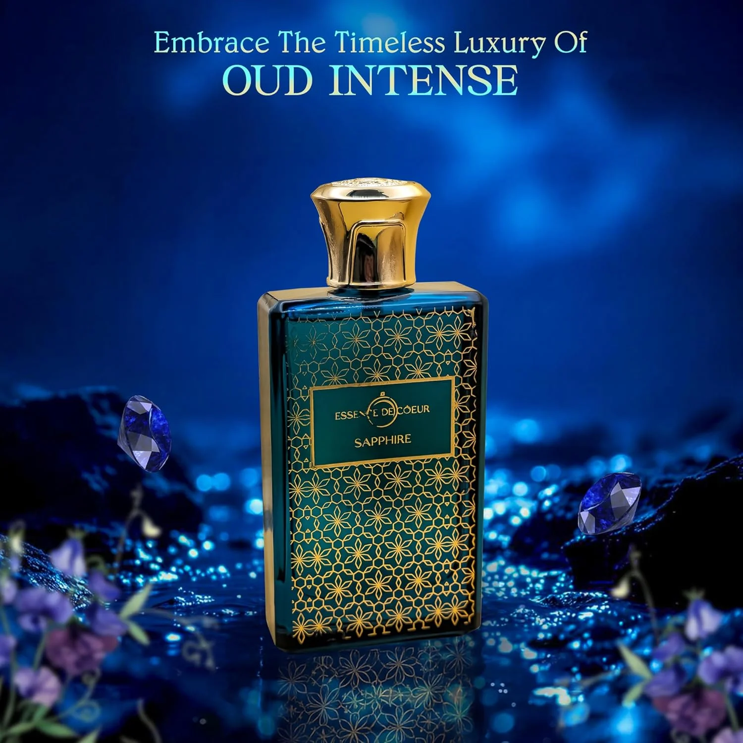 ادو پرفیوم Essence De Coeur Sapphire - عطر عود ماندگار و یونیسکس با رایحه چوب آگار، چرم، رز و عنبر - عطر لوکس شرقی برای مردان و زنان - رایحه جسورانه و چوبی - 100 میلی لیتر ادو پرفیوم Essence De Coeur Sapphire - عطر عود ماندگار و یونیسکس با رایحه چوب آگار، چرم، رز و عنبر - عطر لوکس شرقی برای مردان و زنان - رایحه جسورانه و چوبی - 100 میلی لیتر