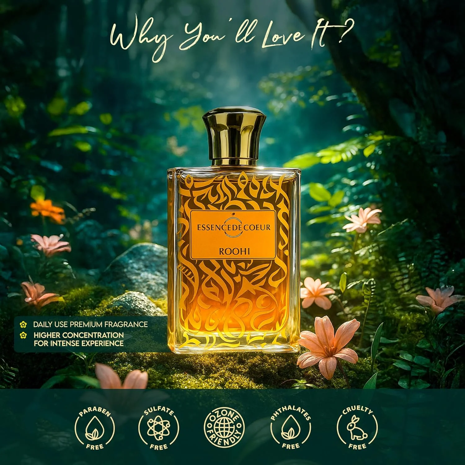 عطر روحی عود Essence De Coeur برای آقایان و بانوان - عطر بدون الکل ماندگار با عود و مشک - رایحه عربی شرقی - رایحه شیک و یونیسکس برای استفاده روزانه یا هدیه دادن - 100 میلی لیتر عطر روحی عود Essence De Coeur برای آقایان و بانوان - عطر بدون الکل ماندگار با عود و مشک - رایحه عربی شرقی - رایحه شیک و یونیسکس برای استفاده روزانه یا هدیه دادن - 100 میلی لیتر