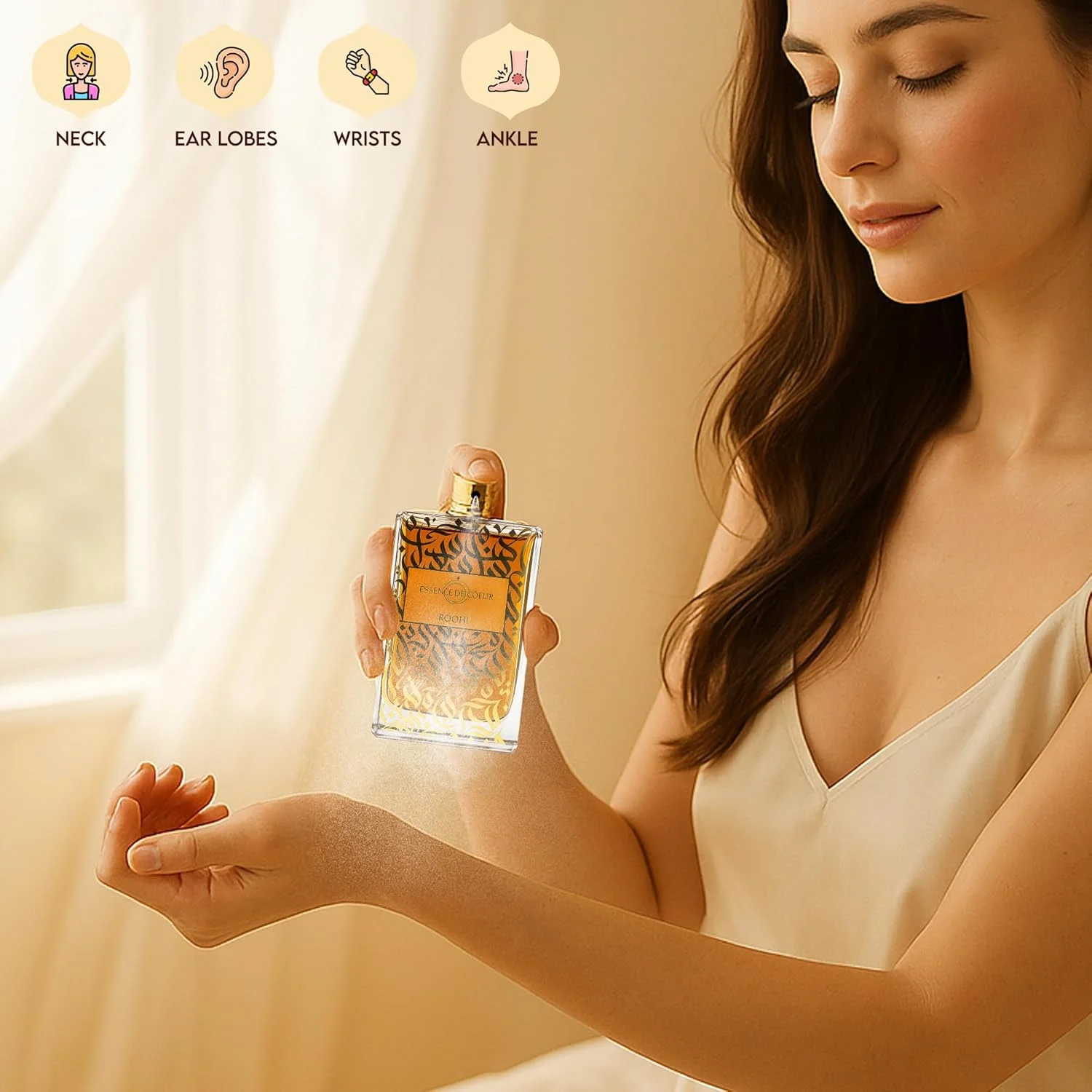 عطر روحی عود Essence De Coeur برای آقایان و بانوان - عطر بدون الکل ماندگار با عود و مشک - رایحه عربی شرقی - رایحه شیک و یونیسکس برای استفاده روزانه یا هدیه دادن - 100 میلی لیتر عطر روحی عود Essence De Coeur برای آقایان و بانوان - عطر بدون الکل ماندگار با عود و مشک - رایحه عربی شرقی - رایحه شیک و یونیسکس برای استفاده روزانه یا هدیه دادن - 100 میلی لیتر