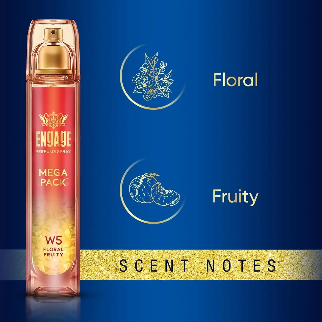 عطر زنانه Engage W5، رایحه گلی و میوه ای، عطر سازگار با پوست زنانه، 160 میلی لیتر عطر زنانه Engage W5، رایحه گلی و میوه ای، عطر سازگار با پوست زنانه، 160 میلی لیتر