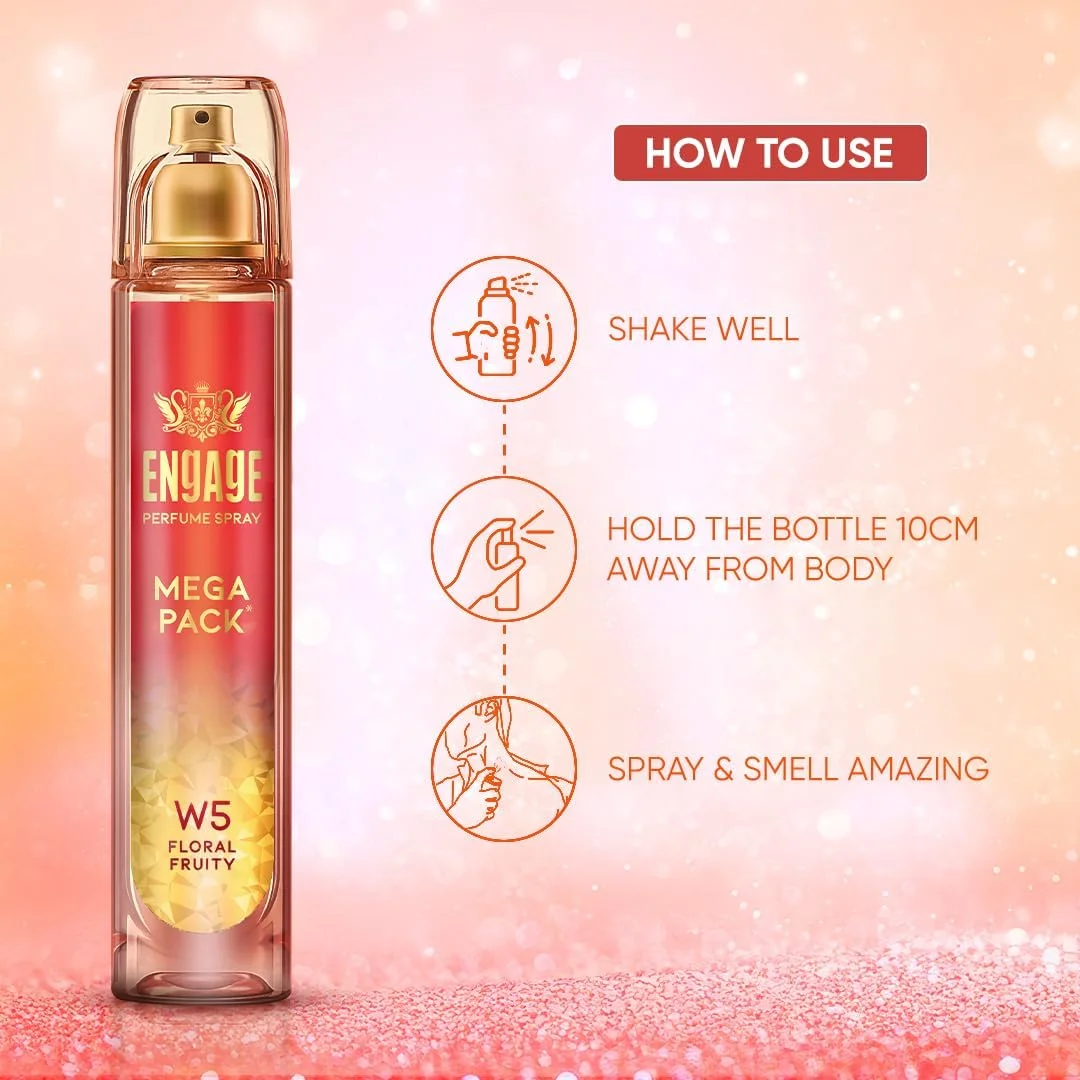 عطر زنانه Engage W5، رایحه گلی و میوه ای، عطر سازگار با پوست زنانه، 160 میلی لیتر عطر زنانه Engage W5، رایحه گلی و میوه ای، عطر سازگار با پوست زنانه، 160 میلی لیتر