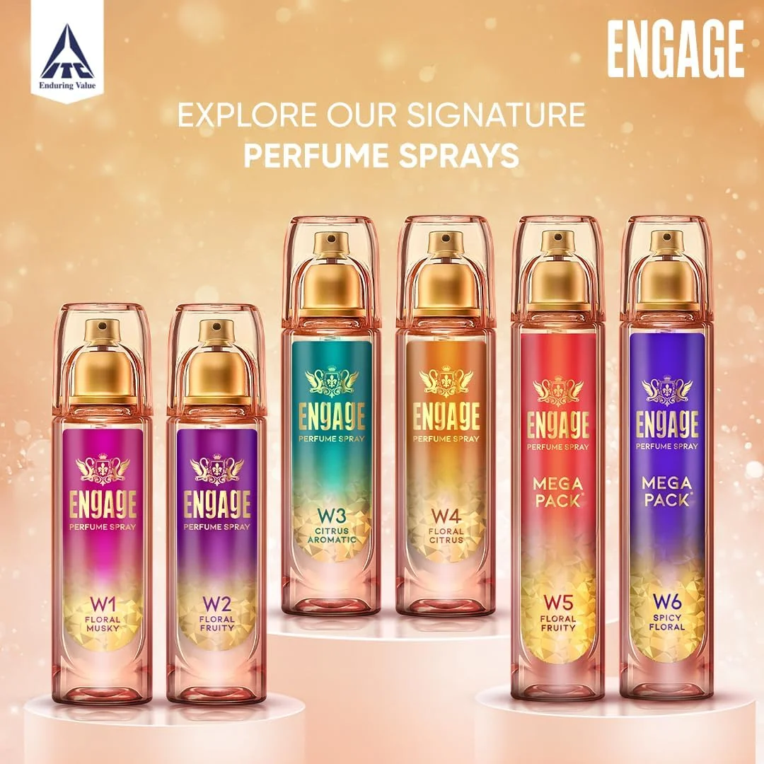 ادکلن زنانه Engage W4، رایحه میوه ای و گلی، عطر سازگار با پوست، 120 میلی لیتر