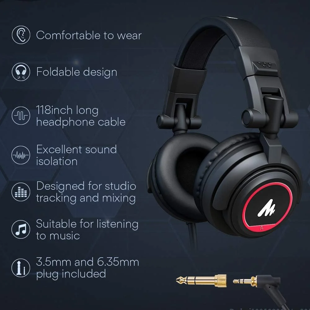 میکروفون USB مائونو با هدفون استودیویی 192kHz/24 bit مدل AU-A04H، میکروفون کاندنسر کاردیوید برای مک و ویندوز، یوتیوب، بازی، پخش زنده و صداگذاری میکروفون USB مائونو با هدفون استودیویی 192kHz/24 bit مدل AU-A04H، میکروفون کاندنسر کاردیوید برای مک و ویندوز، یوتیوب، بازی، پخش زنده و صداگذاری