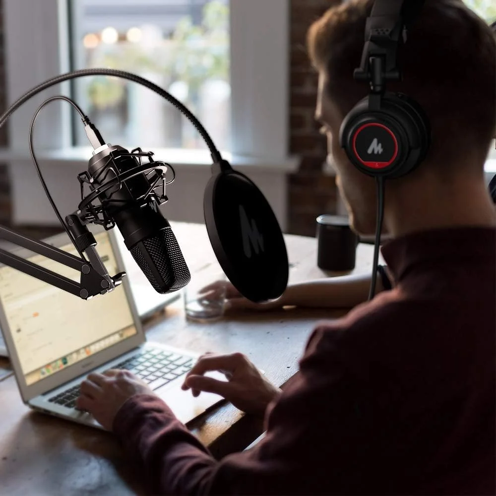 میکروفون USB مائونو با هدفون استودیویی 192kHz/24 bit مدل AU-A04H، میکروفون کاندنسر کاردیوید برای مک و ویندوز، یوتیوب، بازی، پخش زنده و صداگذاری میکروفون USB مائونو با هدفون استودیویی 192kHz/24 bit مدل AU-A04H، میکروفون کاندنسر کاردیوید برای مک و ویندوز، یوتیوب، بازی، پخش زنده و صداگذاری