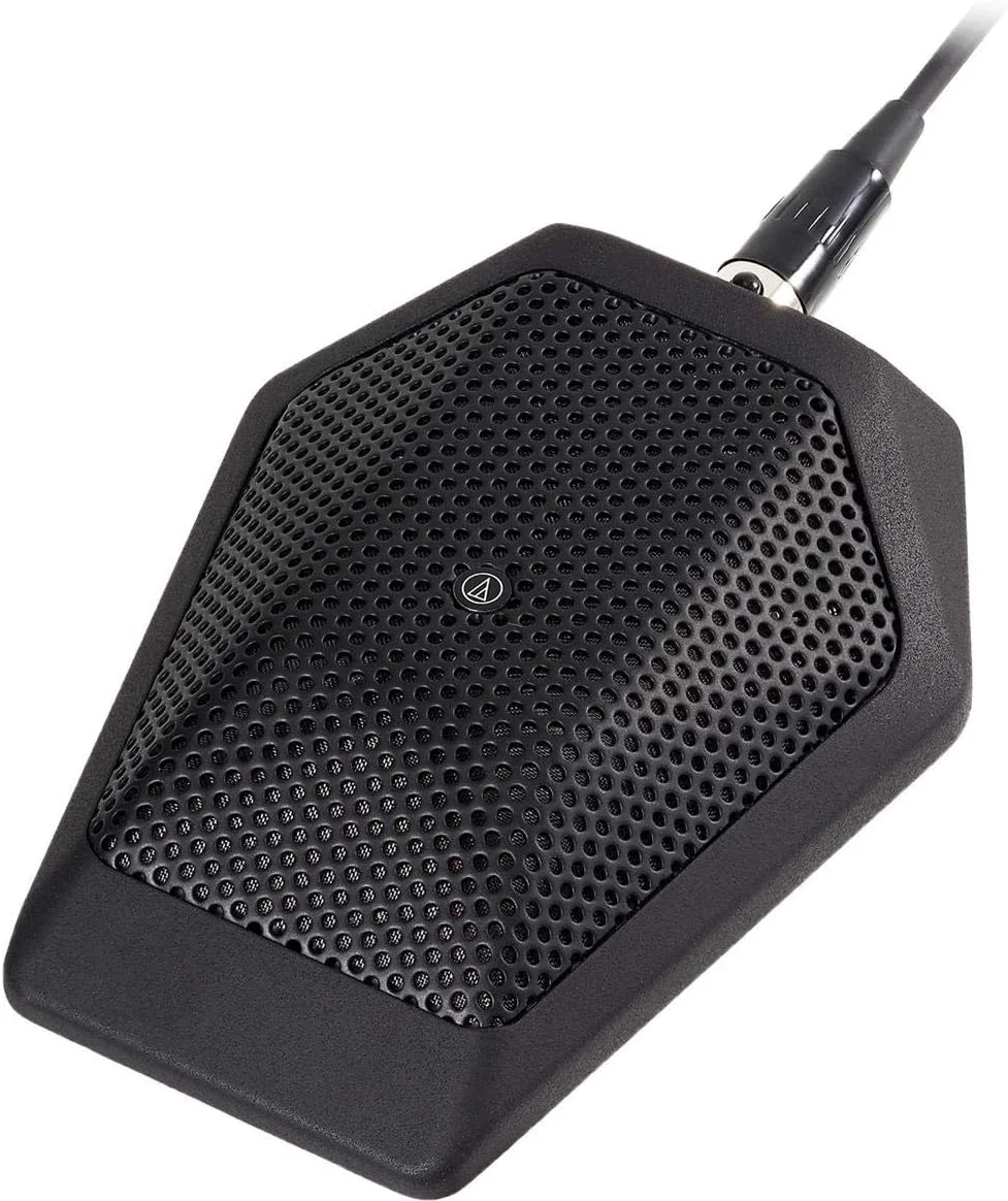 میکروفون مرزی کاندنسر کاردیود Audio-Technica U851RB با ماژول برق یکپارچه، فقط فانتوم پاور، مشکی