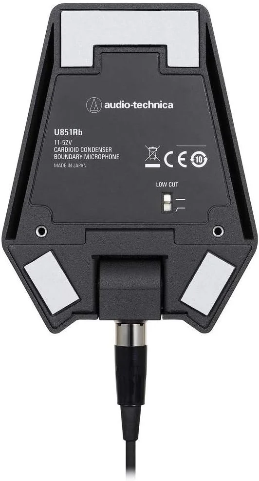 میکروفون مرزی کاندنسر کاردیود Audio-Technica U851RB با ماژول برق یکپارچه، فقط فانتوم پاور، مشکی