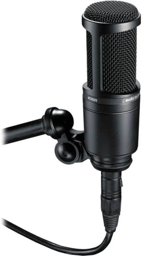 بسته میکروفون کندانسور کاردیود Audio-Technica AT2020 به همراه پاپ فیلتر + کابل XLR + پایه رومیزی میکروفون + پارچه تمیز کننده میکروفایبر (5 قطعه) بسته میکروفون کندانسور کاردیود Audio-Technica AT2020 به همراه پاپ فیلتر + کابل XLR + پایه رومیزی میکروفون + پارچه تمیز کننده میکروفایبر (5 قطعه)