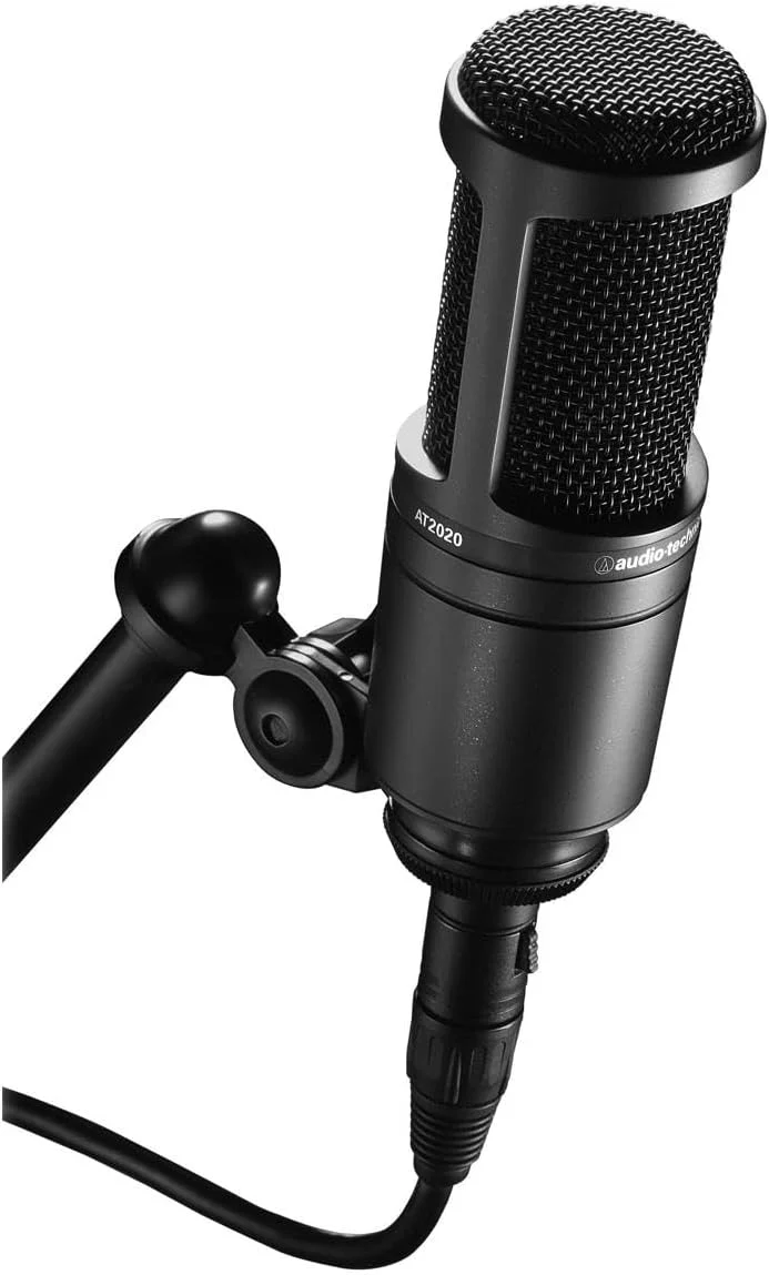 میکروفون کاندنسر کاردیوئید Audio-Technica AT2020، همراه با بازوی پخش با فنرهای داخلی و کابل XLR یکپارچه 10 فوتی میکروفون کاندنسر کاردیوئید Audio-Technica AT2020، همراه با بازوی پخش با فنرهای داخلی و کابل XLR یکپارچه 10 فوتی