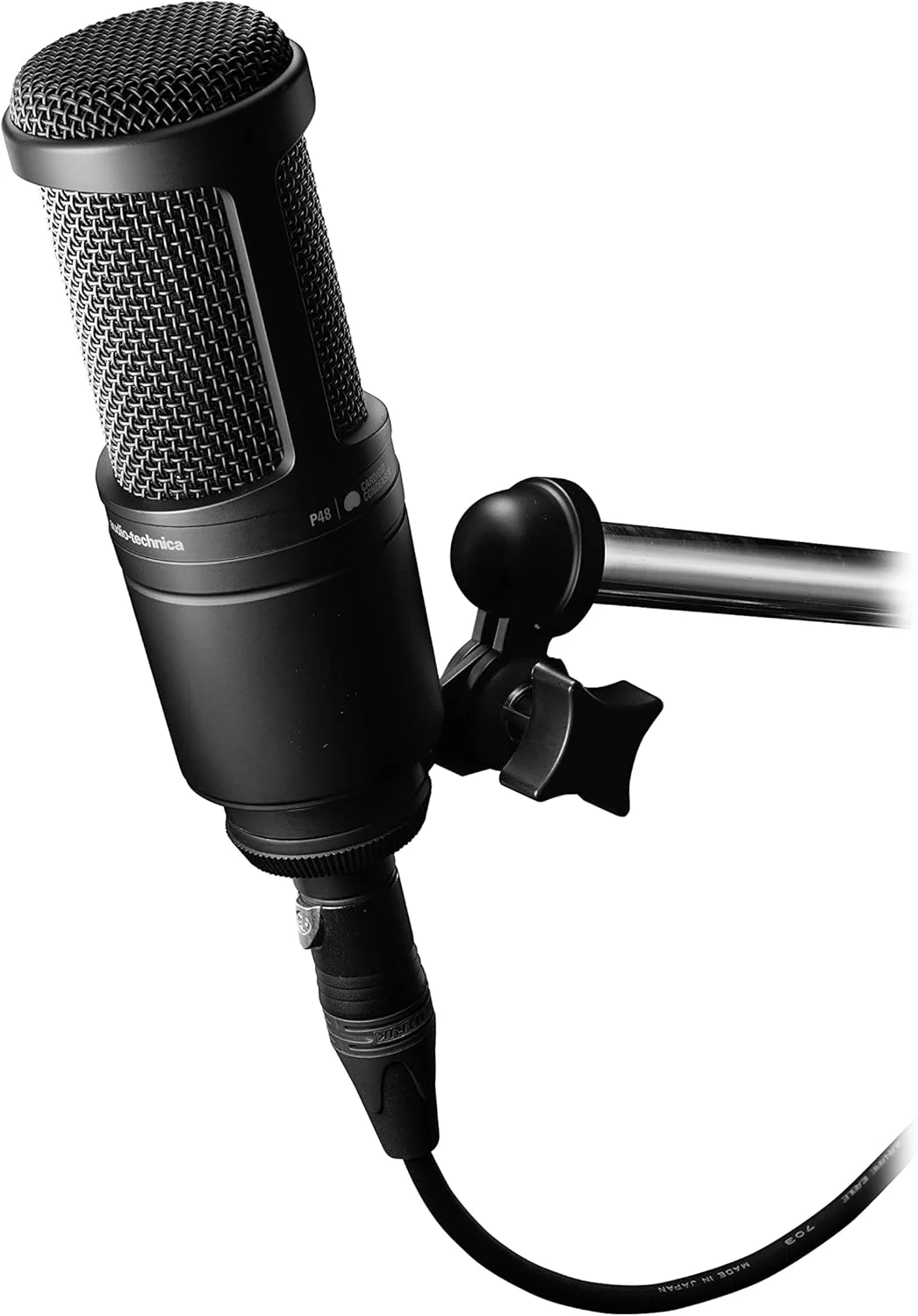 میکروفون کاندنسر کاردیوئید Audio-Technica Audio Technica - AT2020، مشکی میکروفون کاندنسر کاردیوئید Audio-Technica Audio Technica - AT2020، مشکی