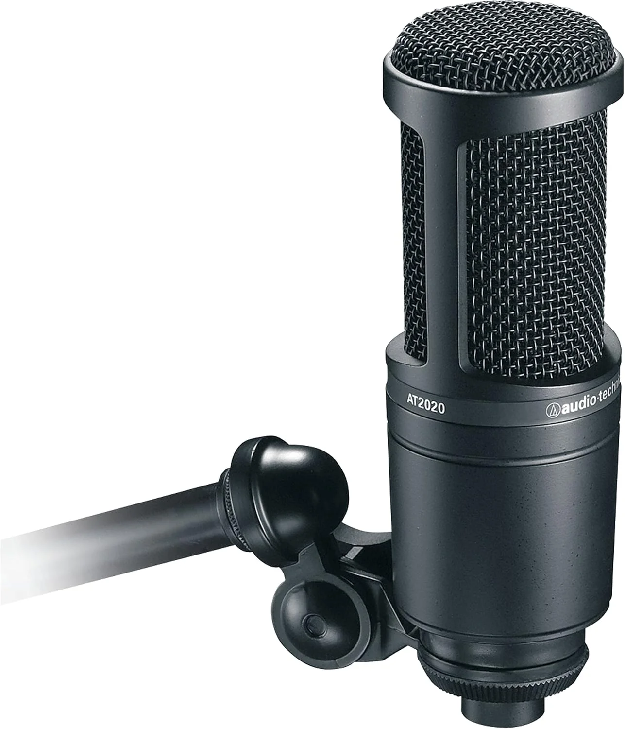 میکروفون کاندنسر کاردیوئید آدرس جانبی Audio Technica AT2020، مشکی / مشکی میکروفون کاندنسر کاردیوئید آدرس جانبی Audio Technica AT2020، مشکی / مشکی