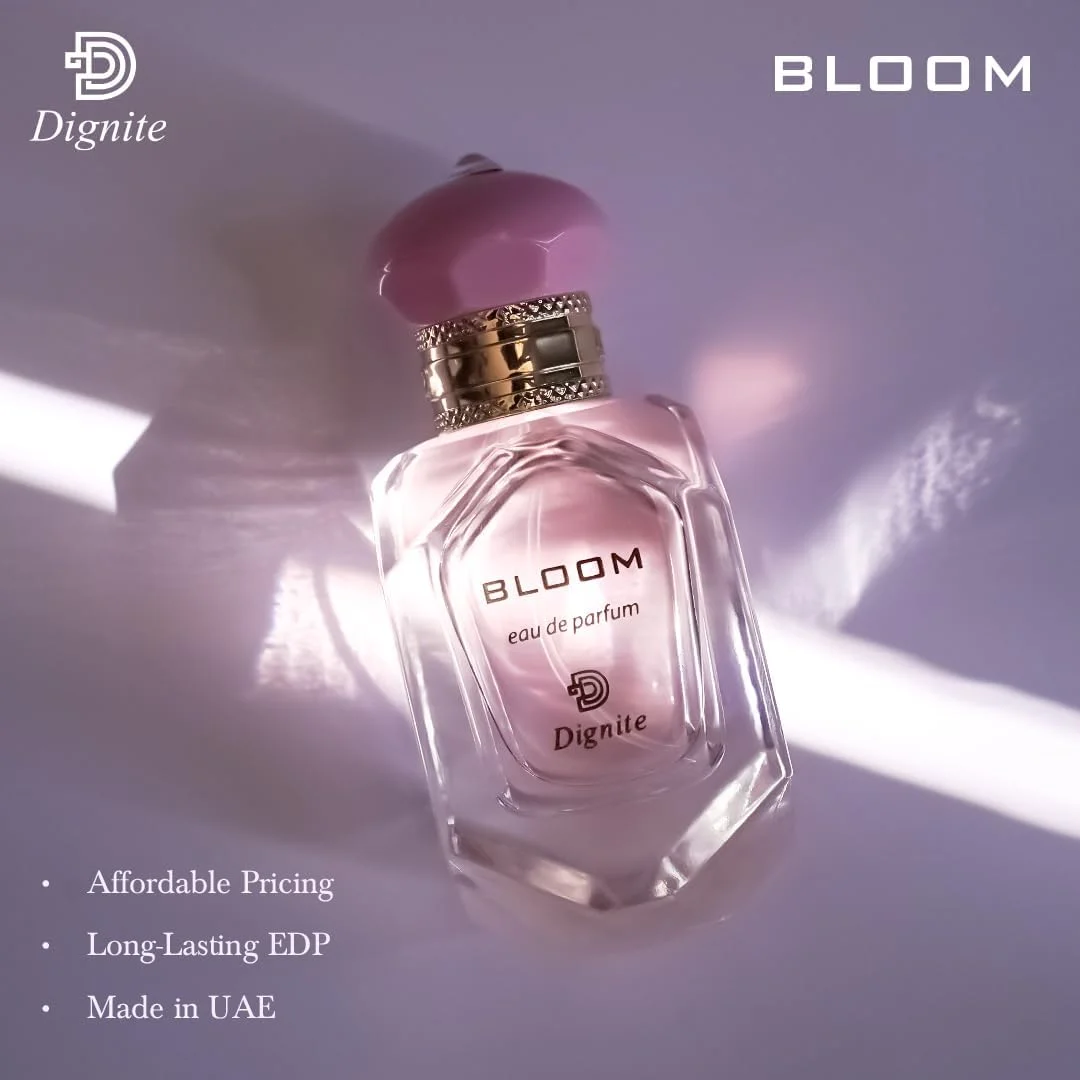 عطر زنانه دیگنیت Bloom حجم 50 میلی لیتر - ادو پرفیوم - ترکیبی پیچیده از رز، یاس، هلو، مشک و عنبر - رایحه ماندگار برای بانوان عطر زنانه دیگنیت Bloom حجم 50 میلی لیتر - ادو پرفیوم - ترکیبی پیچیده از رز، یاس، هلو، مشک و عنبر - رایحه ماندگار برای بانوان