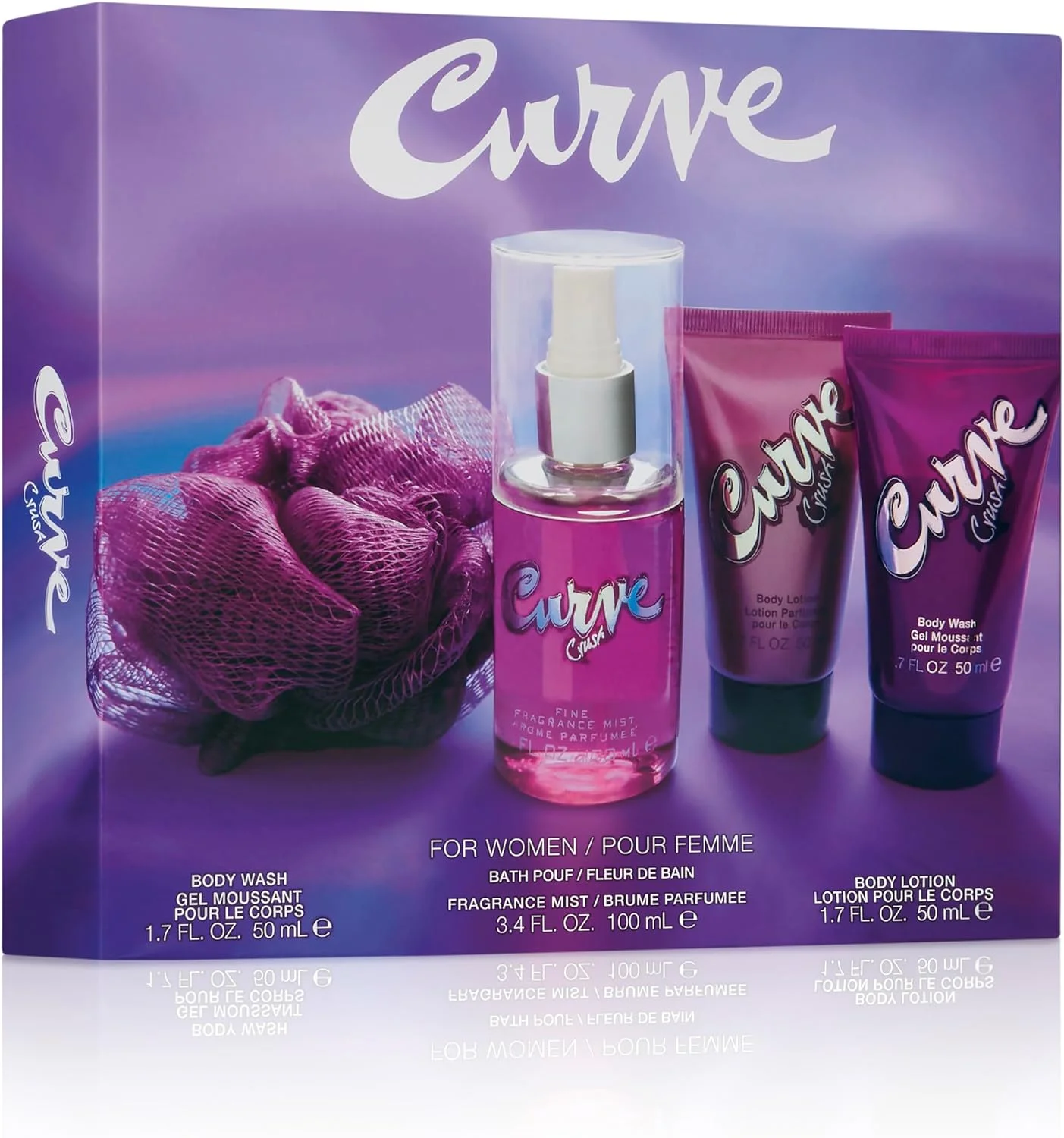ست هدیه عطر زنانه Curve، هدیه ای عالی برای جوراب کریسمس، ژل شستشو و لوسیون بدن، اسپری خوشبو کننده و فیزر حمام، رایحه روز یا شب، Crush، ست هدیه 4 تکه ست هدیه عطر زنانه Curve، هدیه ای عالی برای جوراب کریسمس، ژل شستشو و لوسیون بدن، اسپری خوشبو کننده و فیزر حمام، رایحه روز یا شب، Crush، ست هدیه 4 تکه
