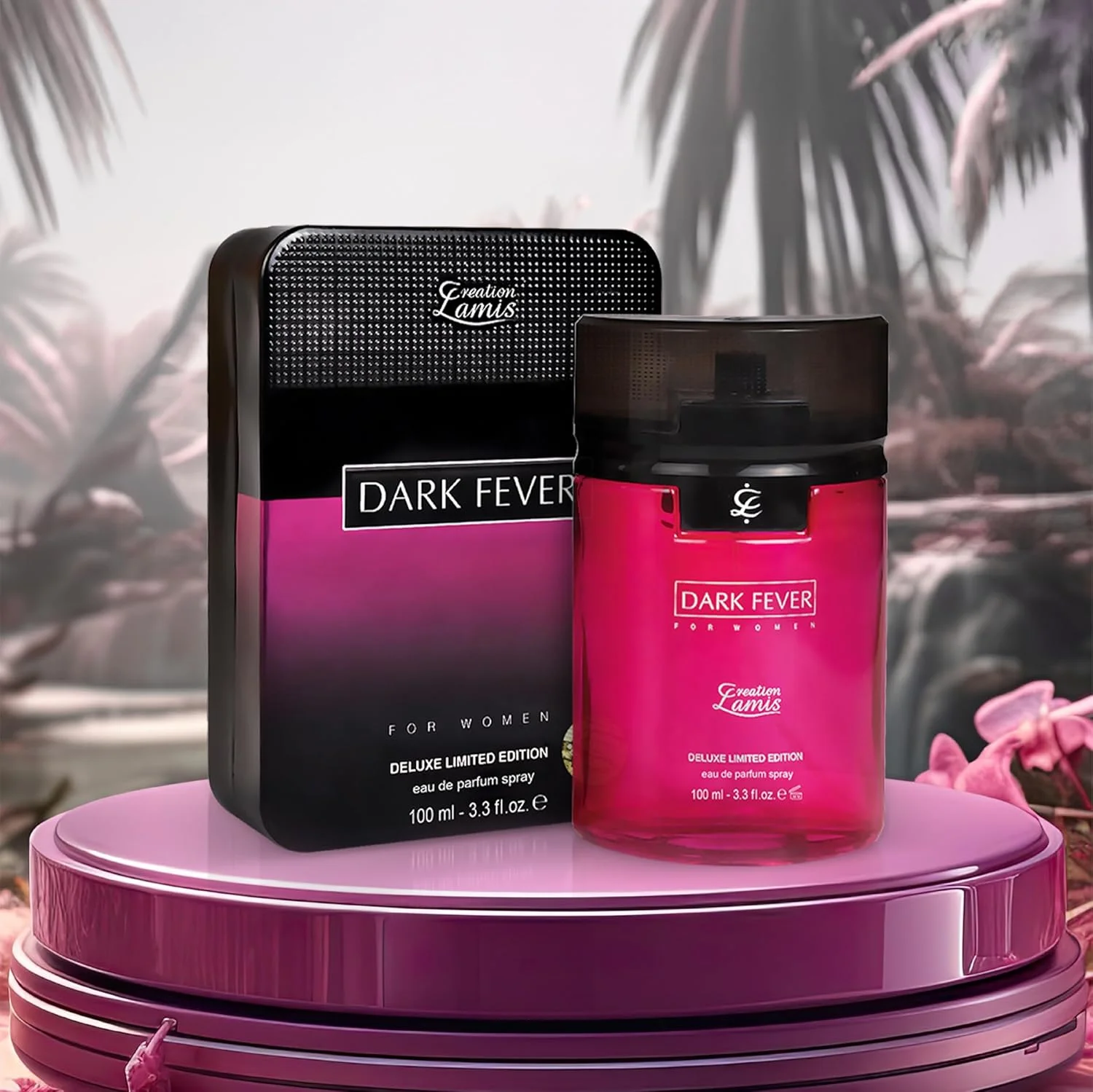 ادکلن زنانه Creation Lamis Dark Fever، رایحه مرکبات، گل، میوه ای و گورمند، ماندگاری طولانی، عطر بدن زنانه - 100 میلی لیتر