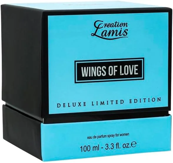 ادو پرفیوم زنانه Creation Lamis مدل Deluxe Wing Of Love، رایحه گورمند، نعناع هندی، ماندگاری طولانی، عطر بدن زنانه (100 میلی لیتر) ادو پرفیوم زنانه Creation Lamis مدل Deluxe Wing Of Love، رایحه گورمند، نعناع هندی، ماندگاری طولانی، عطر بدن زنانه (100 میلی لیتر)