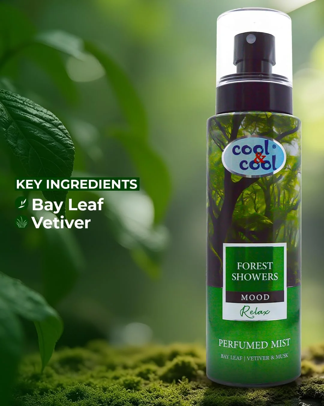 اسپری خوشبو کننده بدن کول اند کول مدل Forest Showers 250ML - برگ بو، وتیور و مشک - اسپری بدن آرامش بخش برای آقایان و بانوان اسپری خوشبو کننده بدن کول اند کول مدل Forest Showers 250ML - برگ بو، وتیور و مشک - اسپری بدن آرامش بخش برای آقایان و بانوان
