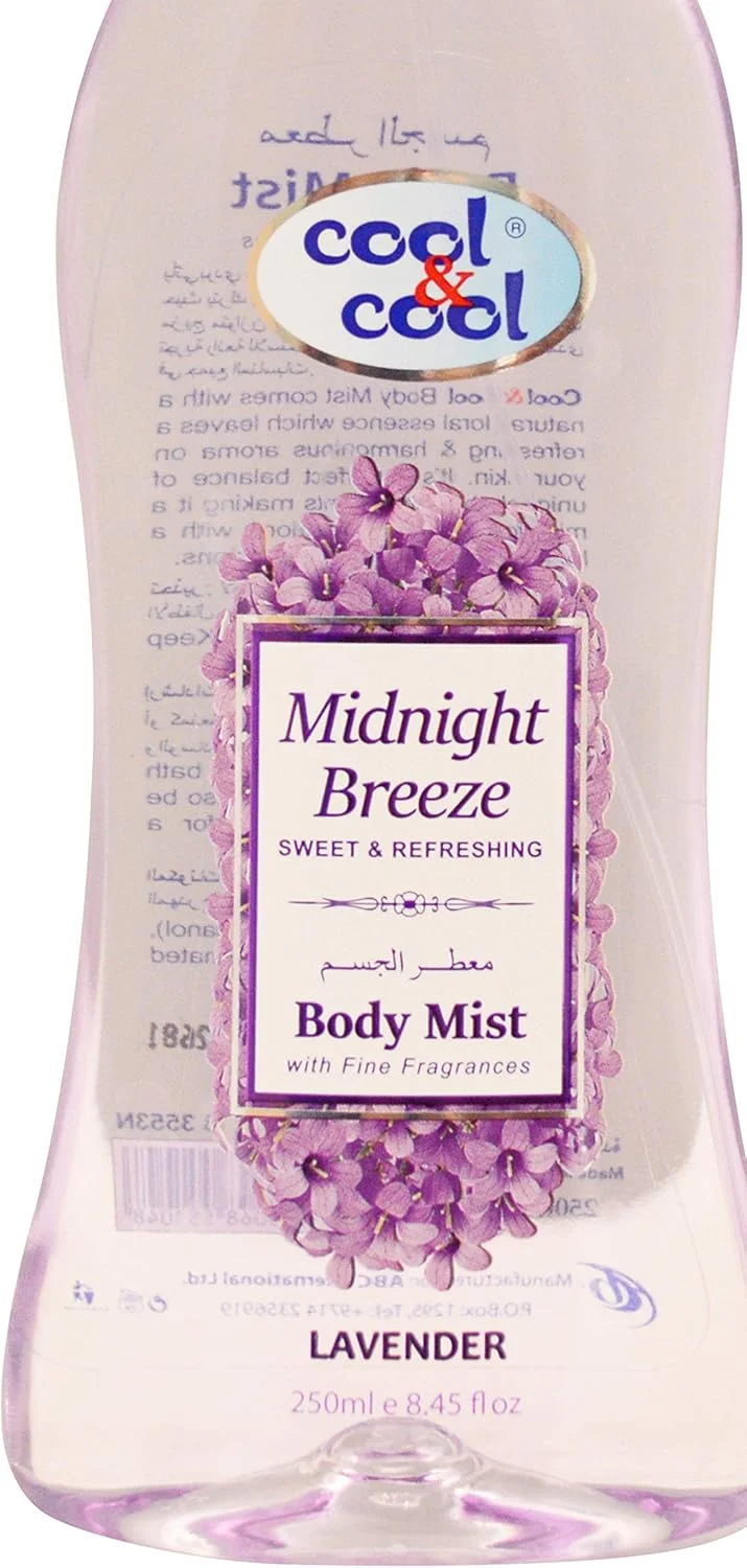اسپری خوشبو کننده بدن کول اند کول مدل Midnight Breeze | اسطوخودوس، شیرین و با طراوت | 250 میلی لیتر | بنفش اسپری خوشبو کننده بدن کول اند کول مدل Midnight Breeze | اسطوخودوس، شیرین و با طراوت | 250 میلی لیتر | بنفش
