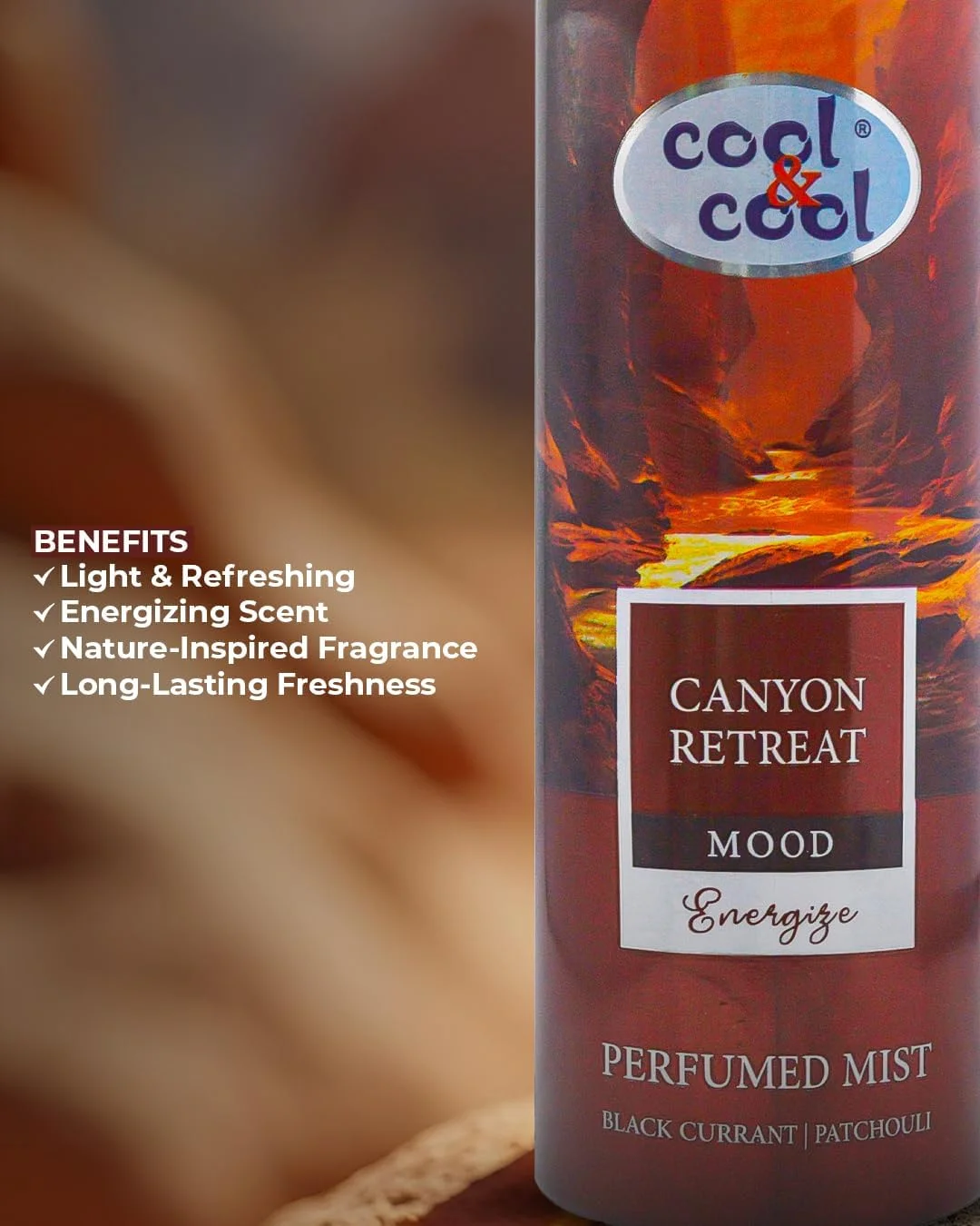 اسپری خوشبو کننده بدن کول اند کول مدل Canyon Retreat 250ML - انگور فرنگی سیاه و نعناع هندی، اسپری انرژی بخش بدن برای آقایان و بانوان اسپری خوشبو کننده بدن کول اند کول مدل Canyon Retreat 250ML - انگور فرنگی سیاه و نعناع هندی، اسپری انرژی بخش بدن برای آقایان و بانوان