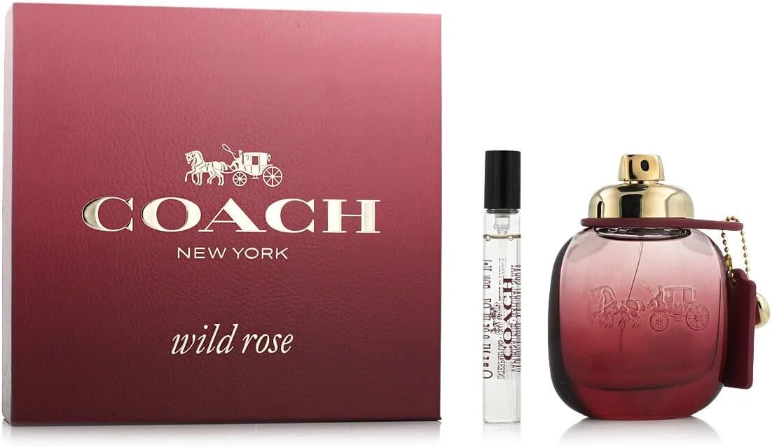 ست ادو پرفیوم زنانه کوچ مدل Wild Rose حجم 50 میلی لیتر + ادو پرفیوم مینیاتوری 7.5 میلی لیتر شفاف/مخلوط