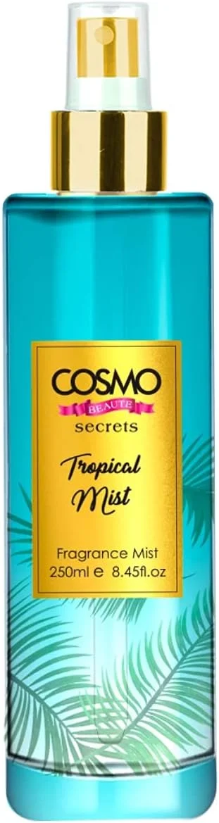 سی دی COSMO DESIGNS Beaute Tropical Mists بادی میست خوشبو کننده - 250 میلی لیتر، ماندگاری طولانی، اسپری بدن، عصاره آلوئه ورا، خوشبو در تمام طول روز، رایحه های تازه، پرایم، بادی اسپلش - عطر