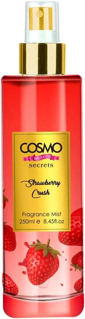 بادی میست خوشبو کننده بدن سی دی COSMO DESIGNS Beaute با رایحه توت فرنگی - 250 میلی لیتر، ماندگاری طولانی، اسپری بدن، حاوی عصاره آلوئه ورا، خوشبو کننده تمام روز، رایحه های تازه، پرایم، بادی اسپلش