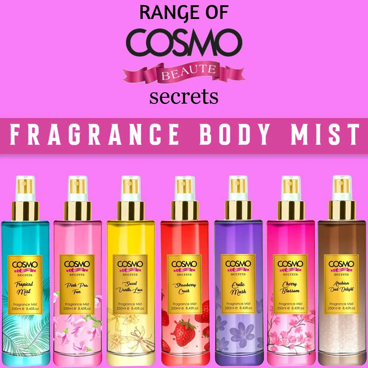 سی دی COSMO DESIGNS Beaute Sweet Vanilla Love بادی میست خوشبو کننده - 250 میلی لیتر، ماندگاری طولانی، اسپری بدن، حاوی عصاره آلوئه ورا، خوشبو در تمام طول روز، رایحه های تازه، پرایم، بادی اسپلش سی دی COSMO DESIGNS Beaute Sweet Vanilla Love بادی میست خوشبو کننده - 250 میلی لیتر، ماندگاری طولانی، اسپری بدن، حاوی عصاره آلوئه ورا، خوشبو در تمام طول روز، رایحه های تازه، پرایم، بادی اسپلش