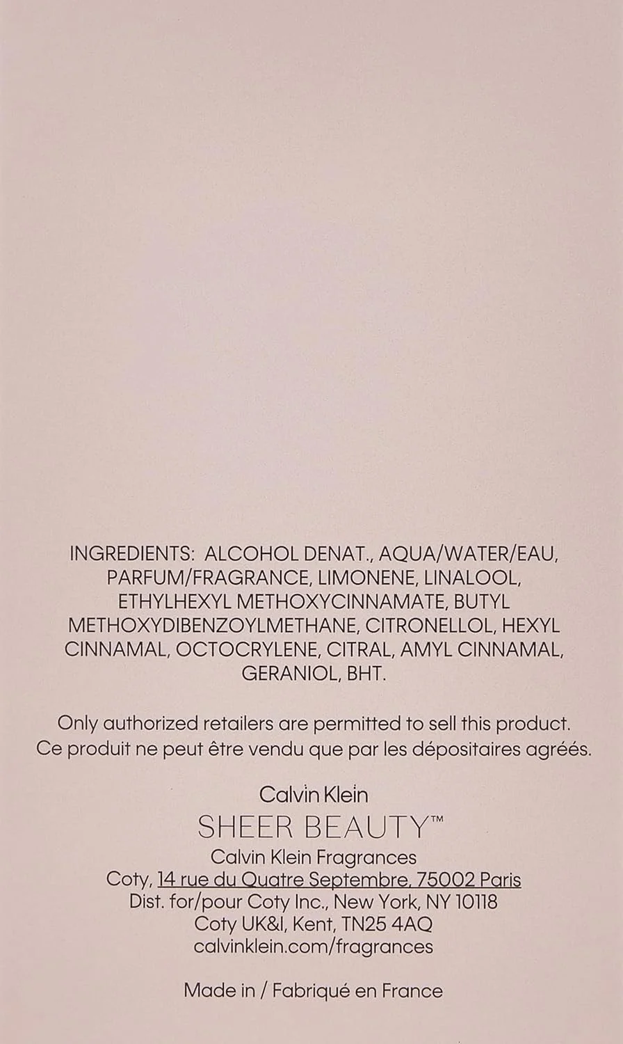 عطر زنانه کالوین کلین Sheer Beauty ادو تویلت 50 میلی لیتر عطر زنانه کالوین کلین Sheer Beauty ادو تویلت 50 میلی لیتر