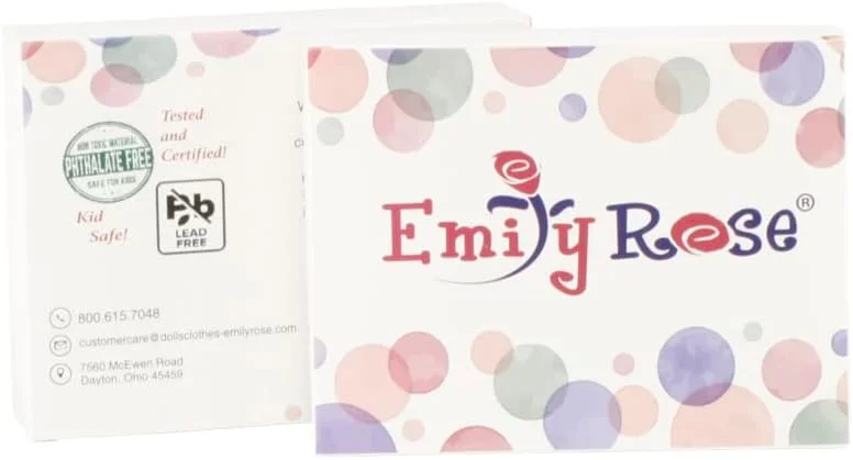 امیلی رز مناسب برای عروسک های 18 اینچی امریکن گرل | تی شرت های رنگین کمانی با بست Velcro - ست 5 تکه لباس عروسک 18 اینچی | بسته بندی شده در جعبه هدیه!