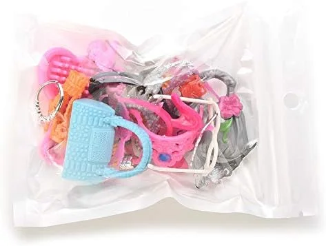 لوازم جانبی عروسک Idream شامل کفش، کیف، آینه، چوب لباسی پلاستیکی، شانه و دستبند برای عروسک (مجموعه 40 عددی) (چند رنگ)