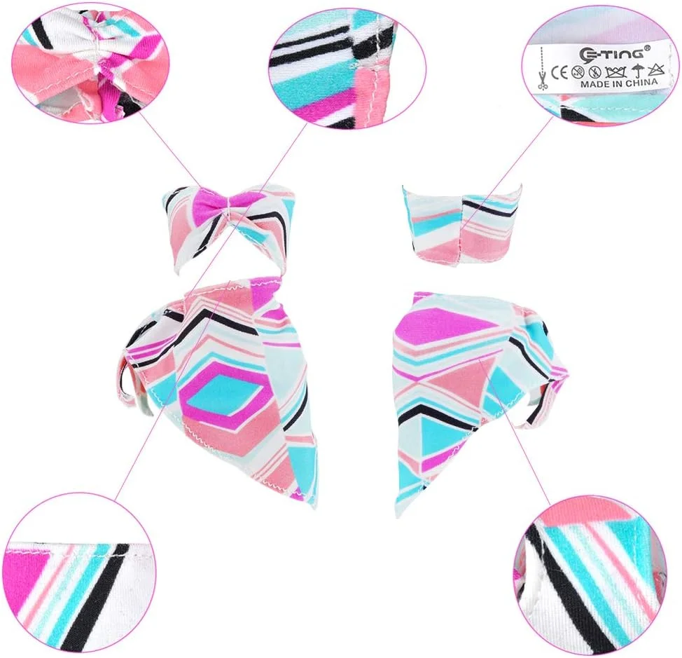 E-TING 5 ست لباس شنای بیکینی ساحلی لباس عروسک یک تکه لباس شنا برای عروسک های دخترانه 11.5 اینچی (مدل C)
