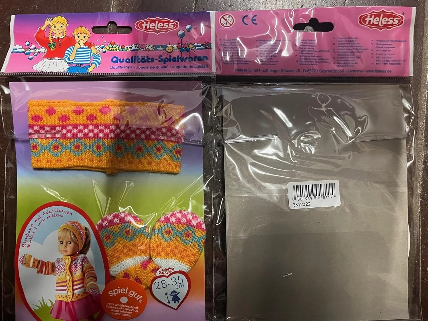 هلس 1811 دستکش و هدبند جولی سایز 28 – 35 سانتی متر