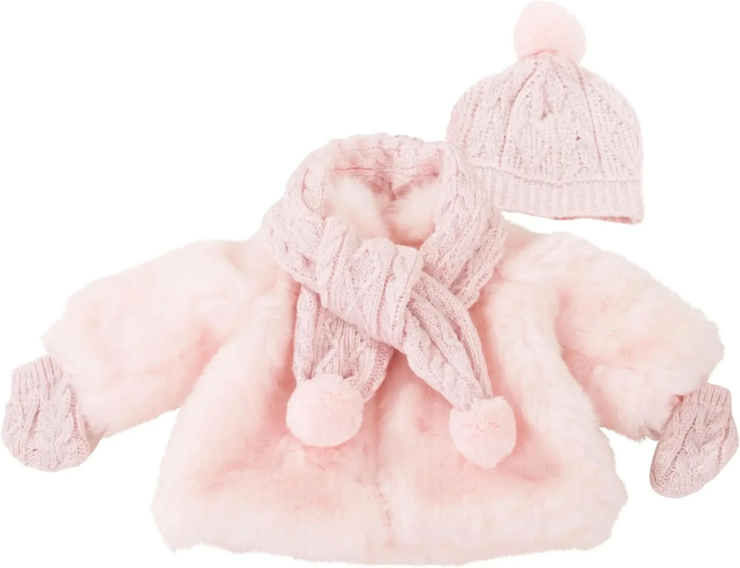 گوتز 2980 Gotz 3402980 ست لباس/لوازم جانبی کریسمس خزدار زمستانی - مناسب برای عروسک های ایستاده سایز XL (45-50 سانتی متر)، چند رنگ