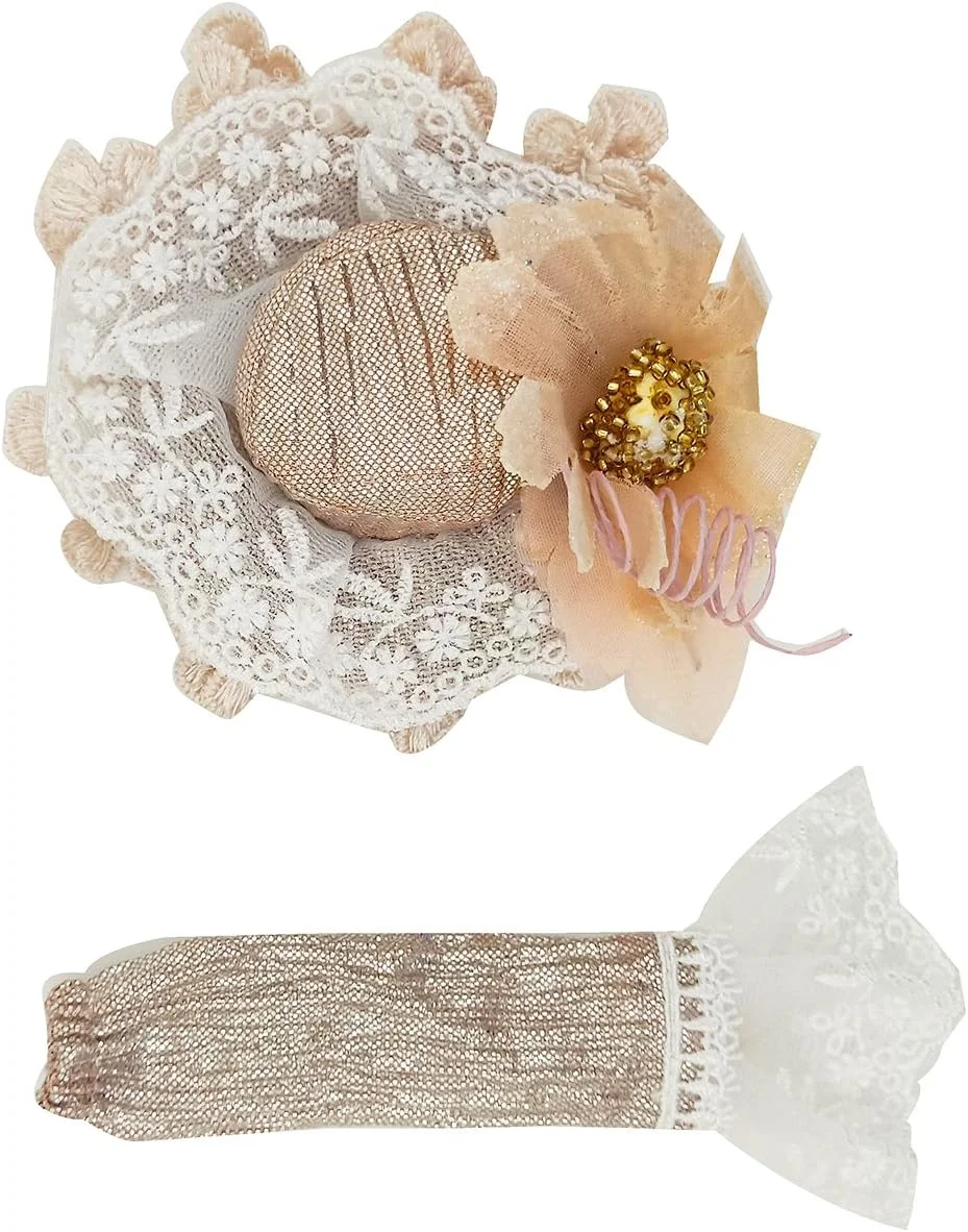 ست کامل EVA BJD شامل دامن، کلاه گیس، کفش، جوراب و لوازم جانبی برای عروسک های 1/3 BJD مفصلی 22 تا 24 اینچی (60 سانتی متری) (خاکستری و صورتی)