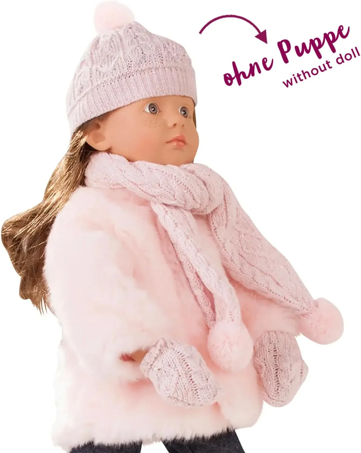 گوتز 2980 Gotz 3402980 ست لباس/لوازم جانبی کریسمس خزدار زمستانی - مناسب برای عروسک های ایستاده سایز XL (45-50 سانتی متر)، چند رنگ