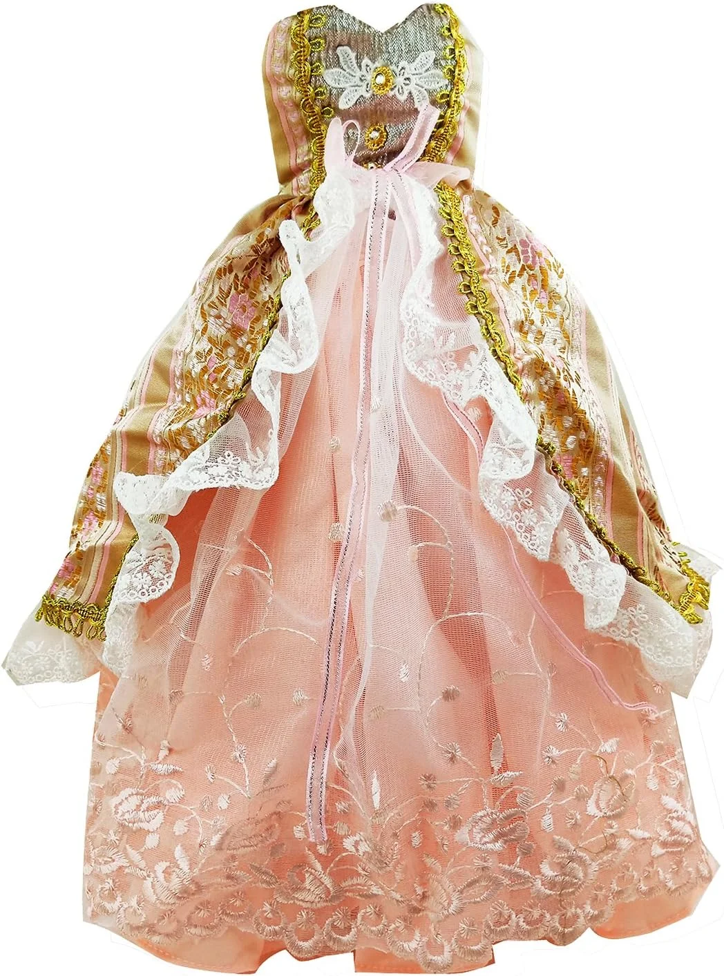 ست کامل EVA BJD شامل دامن، کلاه گیس، کفش، جوراب و لوازم جانبی برای عروسک های 1/3 BJD مفصلی 22 تا 24 اینچی (60 سانتی متری) (خاکستری و صورتی)