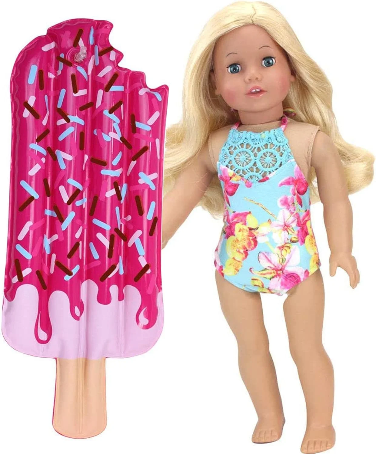 ست مایو و تیوپ بادی عروسک 18 اینچی 'Sophia's'