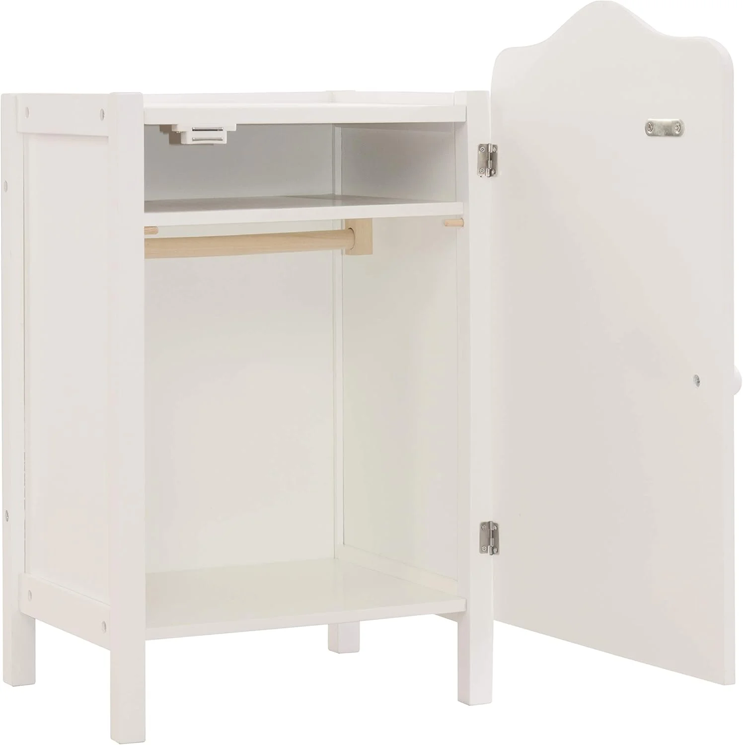 کمد لباس عروسک ربا استلا برای نگهداری لباس و لوازم جانبی عروسک، رنگ شده سفید