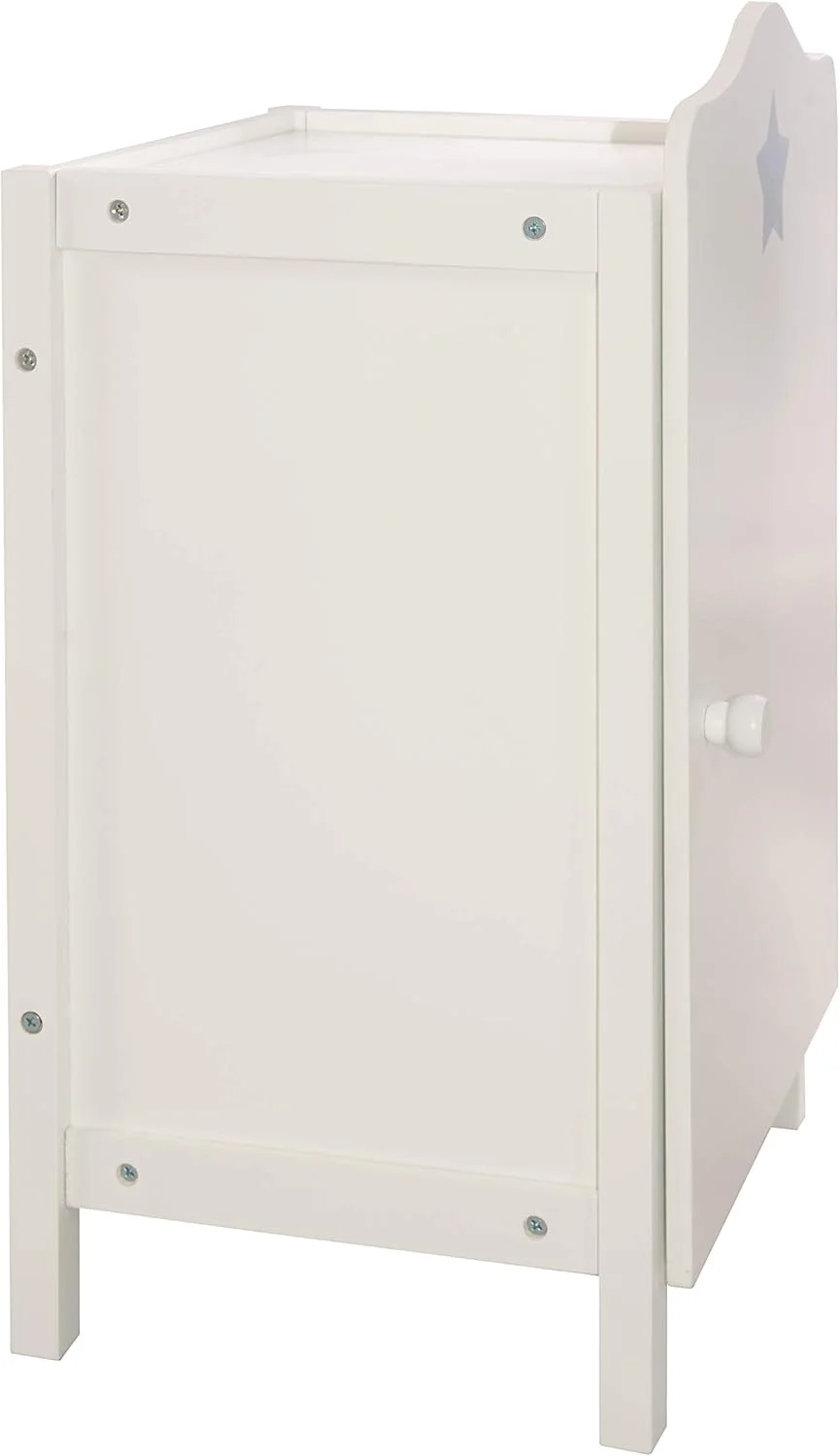 کمد لباس عروسک ربا استلا برای نگهداری لباس و لوازم جانبی عروسک، رنگ شده سفید