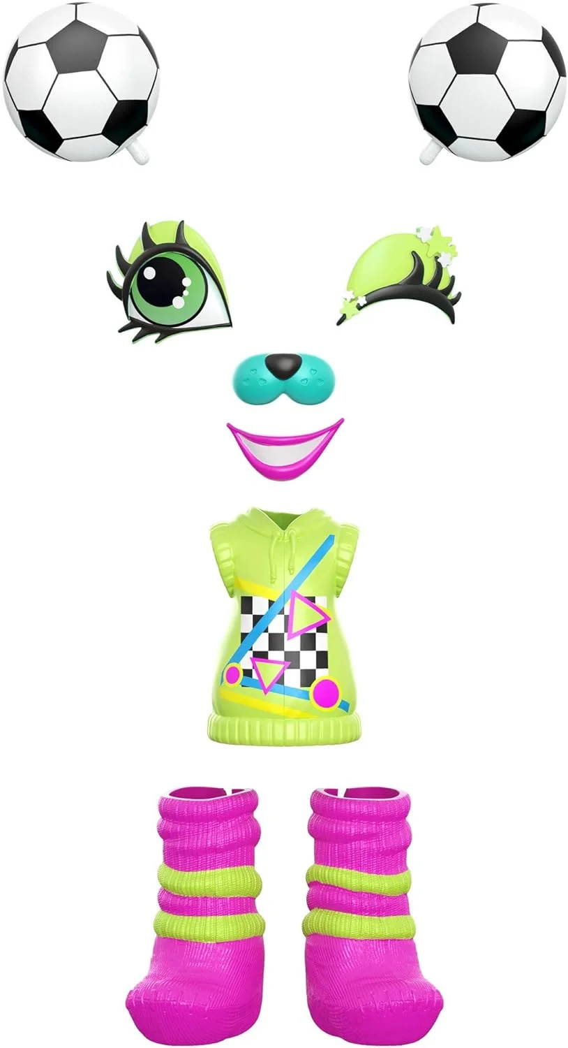 ست لوازم جانبی حالت های مختلف فوتبالیست Lotta Looks متل با قطعات قابل تعویض