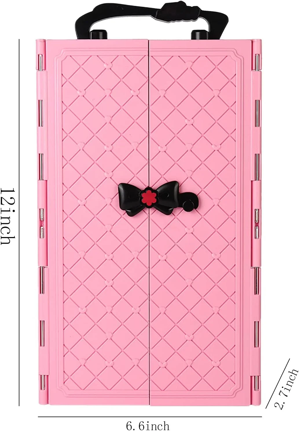 کمد لباس عروسک دخترانه 11.5 اینچی SOTOGO با لباس و لوازم جانبی عروسک شامل 11 ست لباس عروسک، لباس های مد روز، لباس های مجلسی، لباس عروسی، کفش های کمد لباس، کیف، گردنبند، چوب لباسی، صندوق