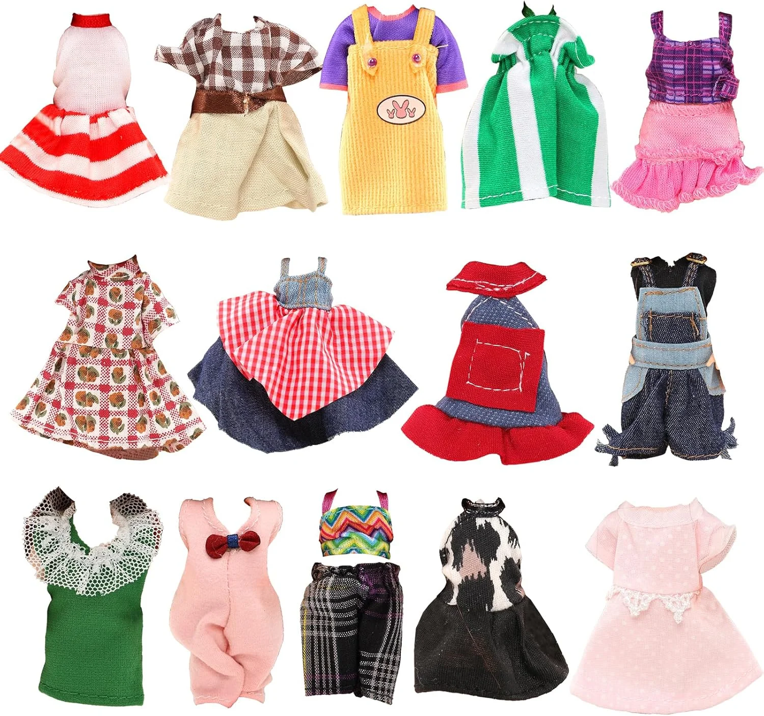 باروا 6 عدد لباس عروسک 4 اینچی، لباس های مد روز برای عروسک 4 اینچی و 5 اینچی