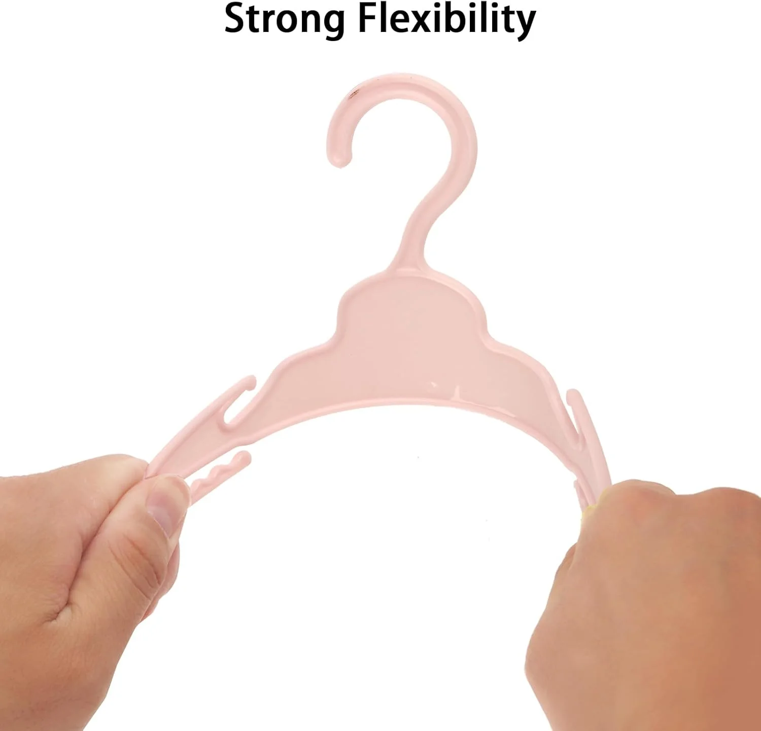 MSYO 𝐌𝐘𝐒𝐎 ۲۰ عدد چوب لباسی لباس عروسک برای عروسک های ۱۸ اینچی - لباس و لوازم جانبی عروسک رنگی (۱۰ سفید و ۱۰ صورتی)