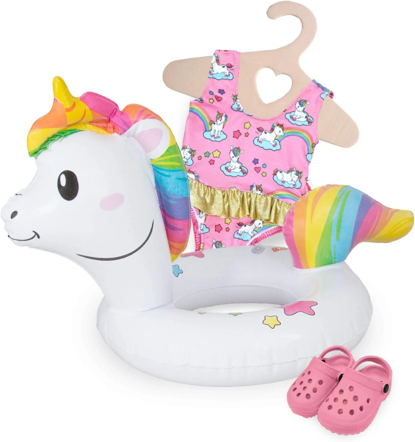 ست شنای تک شاخ هنری هلِس 661 برای عروسک ها، سایز 28-35 سانتی متر، چند رنگ