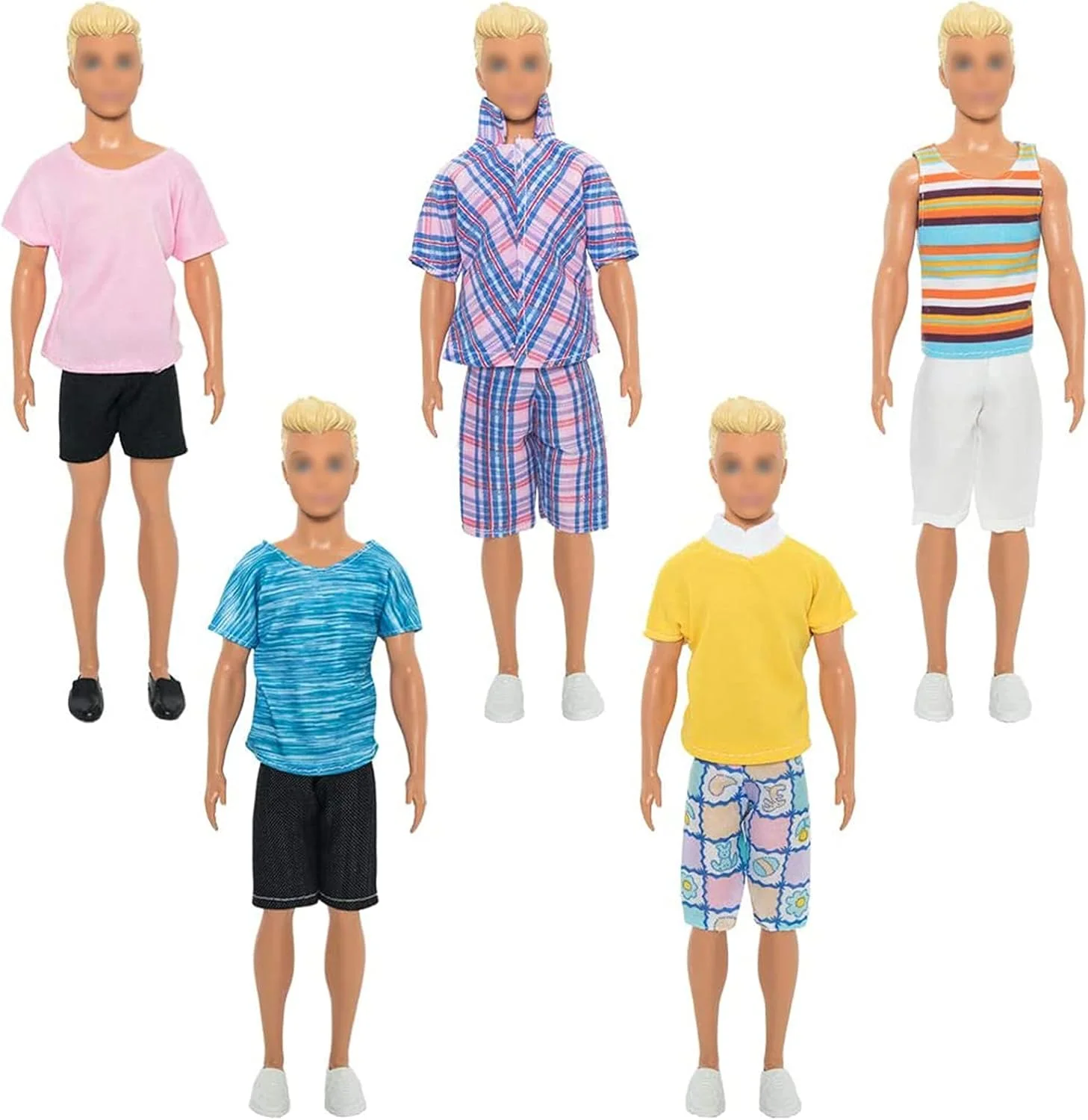 SOTOGO ست لباس و لوازم جانبی 41 تکه ای برای عروسک پسرانه 12 اینچی - شامل لباس های غیر رسمی و شغلی، ژاکت، شلوار، تاپ، 6 جفت کفش و 5 لوازم جانبی ورزشی