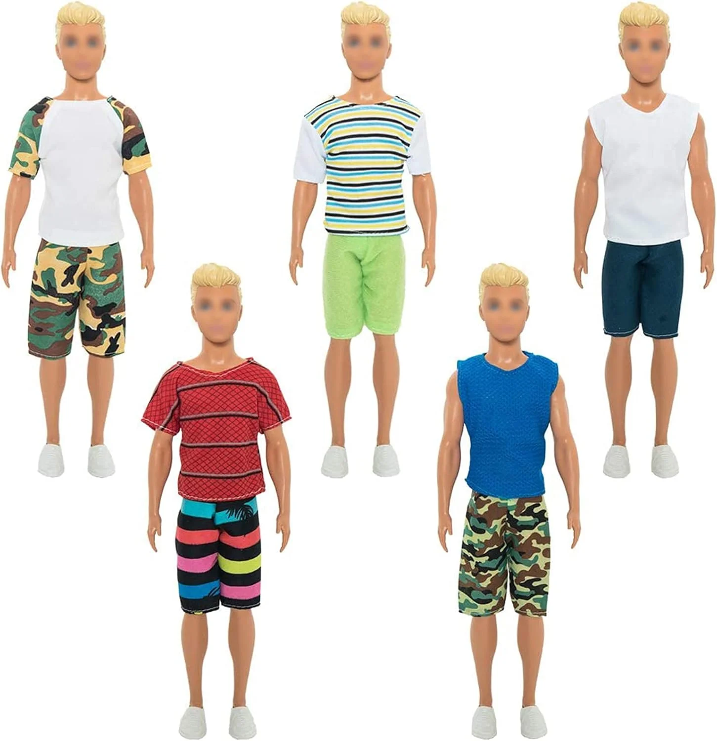 SOTOGO ست لباس و لوازم جانبی 41 تکه ای برای عروسک پسرانه 12 اینچی - شامل لباس های غیر رسمی و شغلی، ژاکت، شلوار، تاپ، 6 جفت کفش و 5 لوازم جانبی ورزشی