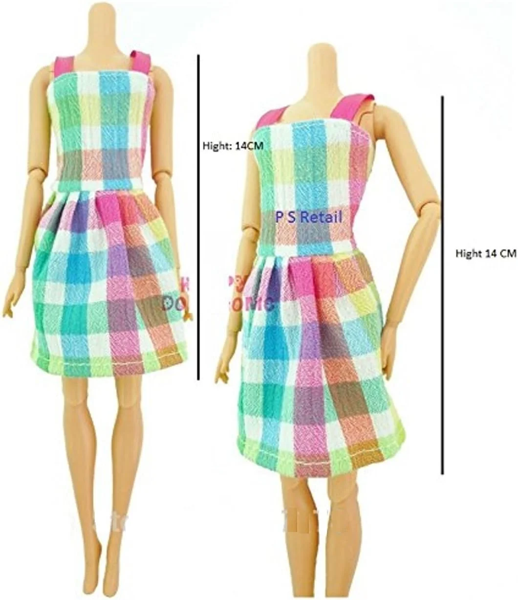 لوازم جانبی عروسک P S Retail - لباس مجلسی شیک و دست ساز 10 تکه برای عروسک 12 اینچی